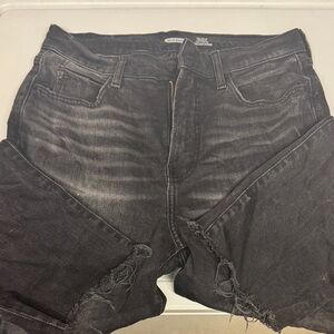 Old Navy Woman's Distressed Straight Leg Jeans